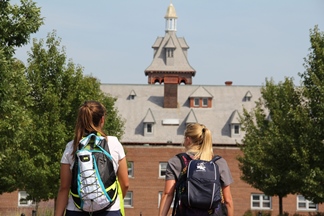 Students Walking on the Mall